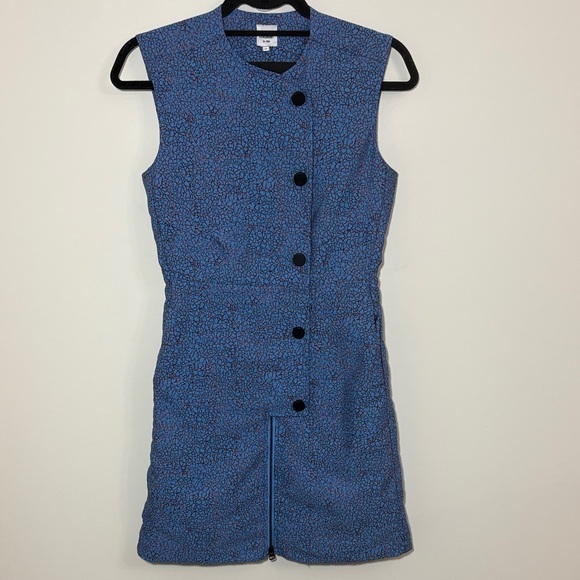 Opening Ceremony Blue Patterned Mini Dress - Picture 1 of 12